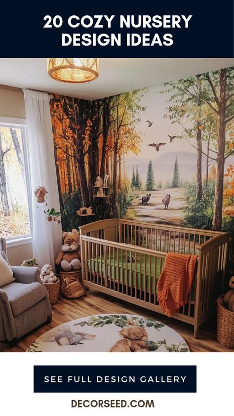 Transform your baby’s nursery with these 20 cozy nursery design ideas that inspire creativity and comfort. When designing the perfect nursery, it's essential to blend functionality with love. Discover tips on color palettes, furniture choices, and themes that not only make your nursery beautiful but create lasting memories. From whimsical decor to practical storage solutions, you can create a nurturing atmosphere where your child will thrive. Embrace these design inspirations to turn your child's first room into a sanctuary filled with warmth and personality. Nursery Painting Ideas, Nursery Room Design Ideas, Palettes Furniture, Nursery Design Ideas, Industrial Living Room Design, Nursery Painting, Wooden Cribs, Perfect Nursery, White Crib