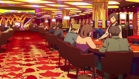 Anime Casino Background, Anime Casino, Casino Background, Background Designs, Anime Wall, Anime Room, Background Design, Las Vegas, Fair Grounds