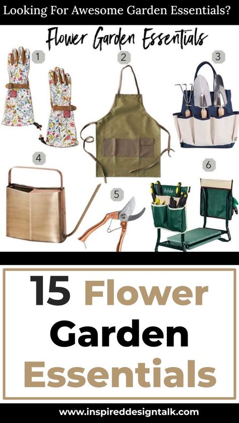 This post is all about flower garden essentials for fall that will be very useful and are super cute! #flowergarden #gardenessentials Diy Flower Beds, Front Of House Ideas, Garden Posts, Flower Pot Holder, Indoor Outdoor Planter, Patio Furniture Cushions, Outdoor Flowers, In Front Of House, Beautiful Flowers Garden