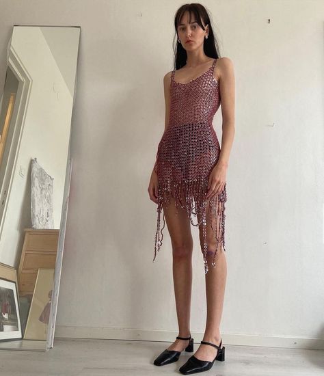 Chain Mail Dress, Chain Mail, Chain Link, High Low Dress, High & Low, Flapper Dress, Texture, Instagram Photos, Photo And Video