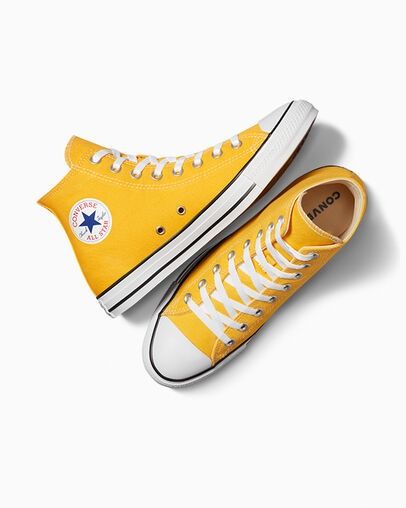 Yellow Shoes: Low Top, High Top & Platform Styles.. Converse.com Converse Orange, Red Chucks, Yellow Converse, Platform Chucks, Shoe Converse, Shoes Low Top, High Top Shoe, Capsule Closet, Yellow Shoes