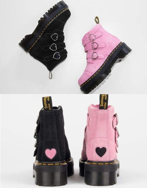 Draculaura Boots, Pink Goth, Mode Shoes, Goth Shoes, Swag Shoes, Dream Shoes, Platform Boots, Dr. Martens, Cute Fashion