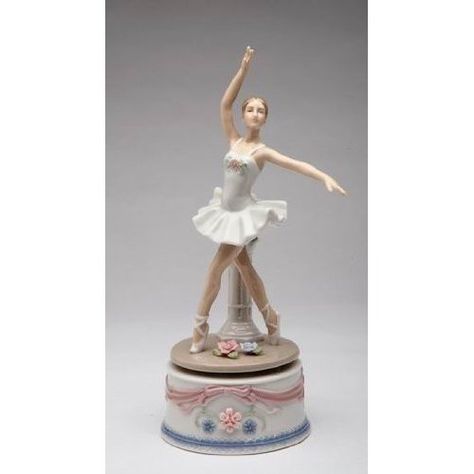 Fine Porcelain Ballerina in White Dress Musical Box Porcelain Ballerina, Antique Music Box, Music Box Ballerina, Ballerina Figurines, Dancing Ballet, Ballet Party, Music Box Vintage, Trailer Ideas, Musical Box