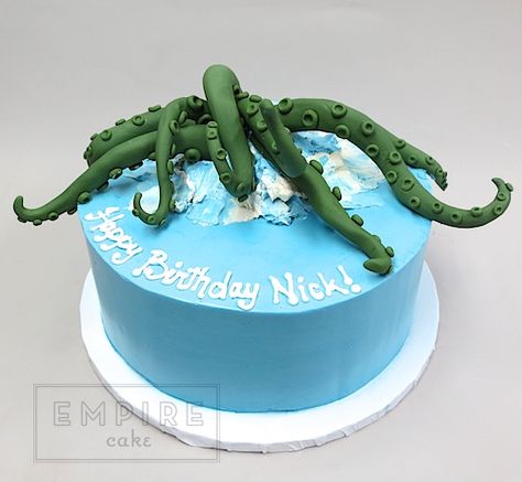 Sea Monster - Empire Cake Monster Cake, Edible Printing, Birthday Scrapbook, Sea Monster, Boy Birthday Cake, Monster Party, Sea Monsters, Cakes For Boys, Third Birthday