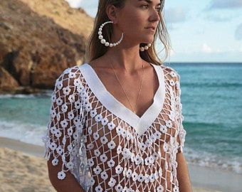 Handmade Crochet Beachwear by TalaHandmadeBoutique on Etsy Crochet Swimwear Boho, Robe Diy, Crochet Beach Dress, Crochet Cover, Crochet Swimwear, Crochet Maxi Dress, Crochet Cover Up, Boho Chic Dress, Crochet Maxi