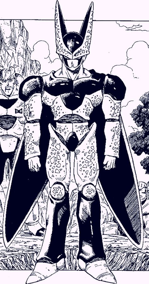 Cell 3rd Form Perfect Cell Wallpaper, Cell Perfect Form, Narcos Wallpaper, Cell Perfecto, Cell Dbz, Dbz Manga, Perfect Cell, Realistic Sketch, Mr Perfect