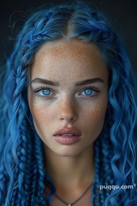 Blue Hair Ideas: Unleash Your Imagination with Stunning Styles - Puqqu Small Box Braids, Beautiful Freckles, Extension Hair, Hair Color Unique, Hair Inspo Color, Unique Hairstyles, Summer Hair, Hair Game, Hair Color Ideas