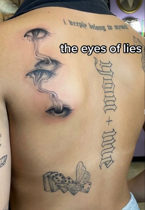 Mens Face Tattoos, Simple Tattoos For Guys, Choose Her, Creepy Eyes, Wicked Tattoos, Stick N Poke Tattoo, Why Her, Creepy Tattoos, Up Tattoo