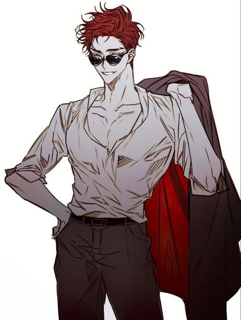 Rich Guy, Redhead Hair, Anime Red Hair, Anime Male, Pretty Drawings, Anime Hair, Drawing Clothes, Anime Shirt, Anime Oc