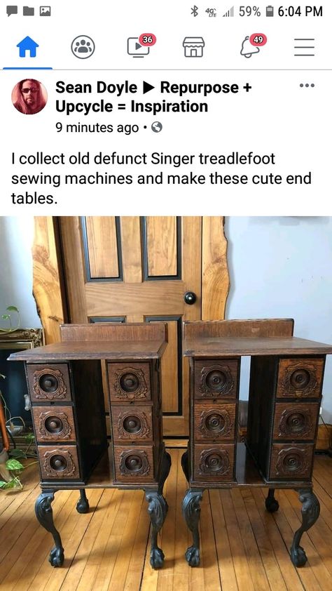 Singer Sewing Machine Repurposed, Soiree Wedding, Sewing Table Repurpose, Sewing Machine Drawing, Singer Sewing Machine Table, Drawers Repurposed, Wedding Management, Singer Sewing Machines, Sewing Machine Drawers