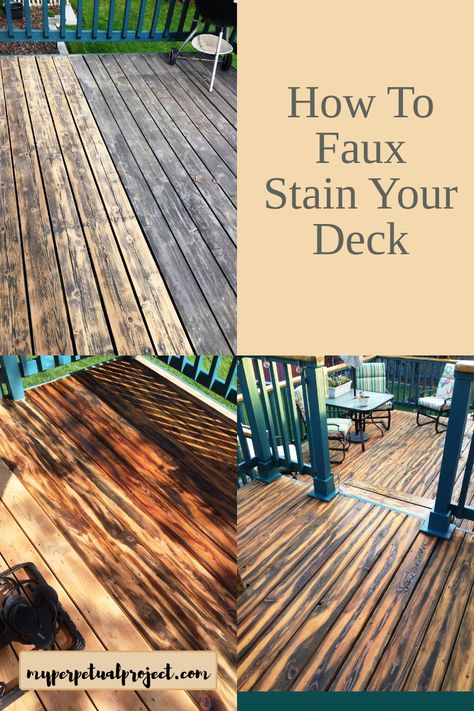 Do you like the burnt wood look? You can create it with stain. Painting Deck Ideas Wood, Painted Wood Deck, Outdoor Wood Stain, Wood Deck Stain, Deck Stain Colors, Deck Stain, Porch Wood, Deck Repair, Exterior Wood Stain