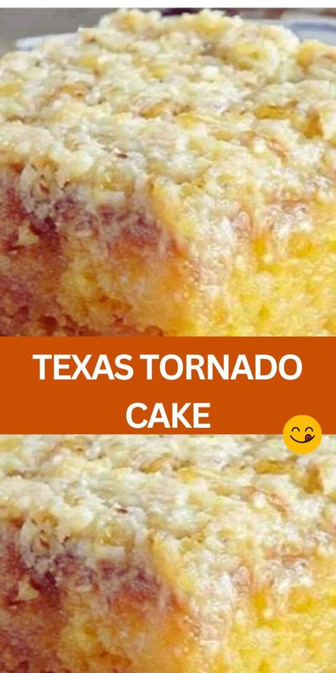 Dive into the deliciousness of our Texas Tornado Cake recipe! Made with crushed pineapple, pecans, and coconut flakes, this easy dessert is perfect for any occasion. Bake up a storm with this crowd-pleasing treat that's sure to satisfy your sweet cravings. Try it today and experience the irresistible flavors of Texas in every bite! Crushed Pineapple Recipes Desserts Easy, Do Nothing Tornado Cake Recipe, Pineapple Cake Mix Recipes Duncan Hines, Pineapple Heaven Cake, Southern Pineapple Cake, Crushed Pineapple Recipes Desserts, Crushed Pineapple Dessert, Texas Tornado Cake Recipe, Fresh Pineapple Recipes Dessert