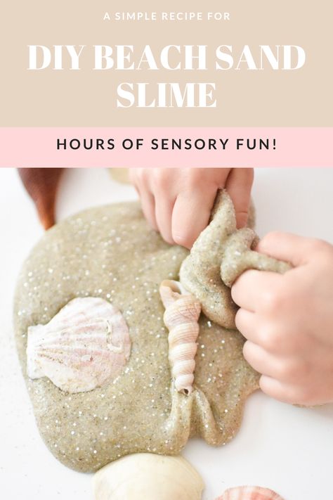 Sandcastle Crafts For Kids, Beach Crafts For Toddlers, Mermaid Sensory Bin, Crafts For Toddlers Easy, Sea Squirts, Sand Slime, Crafts For Toddlers, Kids Goals, Diy Beach