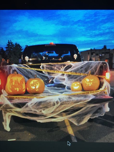 Halloween Truck Decor, Truck Decor For Trunk Or Treat, Halloween Decorations For Car Trunks, Halloween Truck Decorations Trunks, Truck Halloween Decorations Trunk Or Treat, Truck Decorations For Halloween, Halloween Truck Bed Ideas, Truck Trunk Or Treat Ideas Pickup, Pick Up Trunk Or Treat Ideas