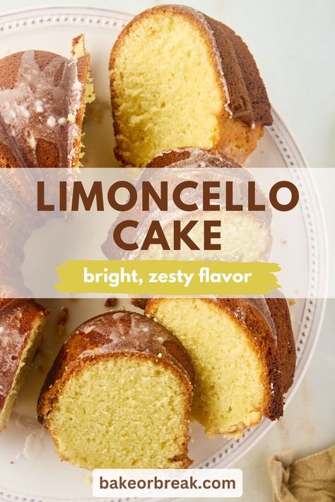 Limoncello Cake, Mini Lemon Cheesecakes, Breakfast Brownies, Limoncello Recipe, Chocolate Cobbler, Lemon Loaf Cake, Bundt Cake Recipe, Cake Easy, Lemon Flavor