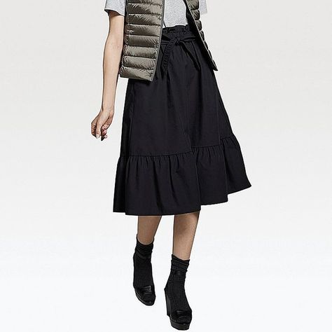 Uniqlo Skirt, Frill Skirt, Uniqlo Women, Uniqlo, No Frills, High Waisted Skirt, Midi Skirt, High Waist, Bags For Women