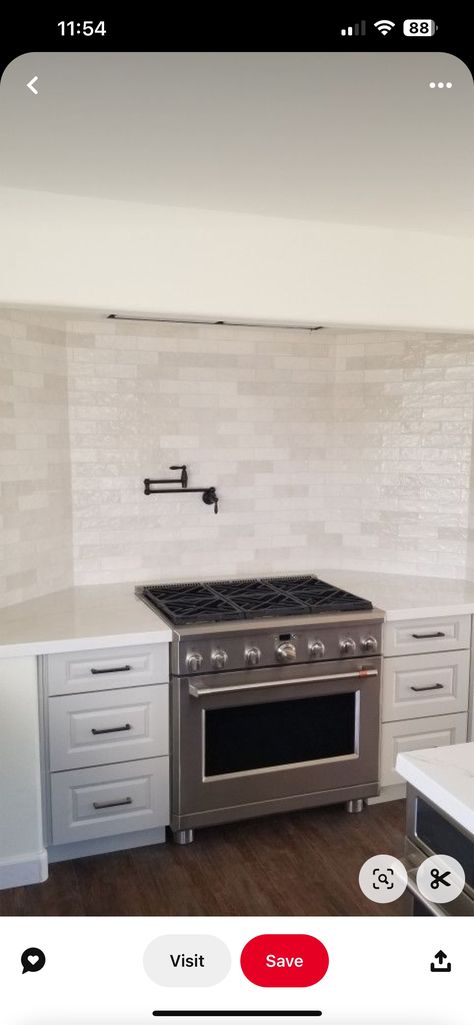 Cleo Tile Backsplash, Chloe Tile Kitchen Backsplash, Bedrosians Cloe Tile, Cloe Tile, White Kitchen Counters, Backsplash Kitchen White Cabinets, Neutral Backsplash Kitchen, Backsplash With White Cabinets, Taupe Kitchen