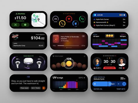 iPhone Dynamic Island Widget designs by Bastien Kun on Dribbble Figma Ui Design, Iphone Dynamic Island, Community Ui, Widgets Design, Ui Design Ideas, Web Widget, Creative App Design, Dashboard Ui Design, App Widget