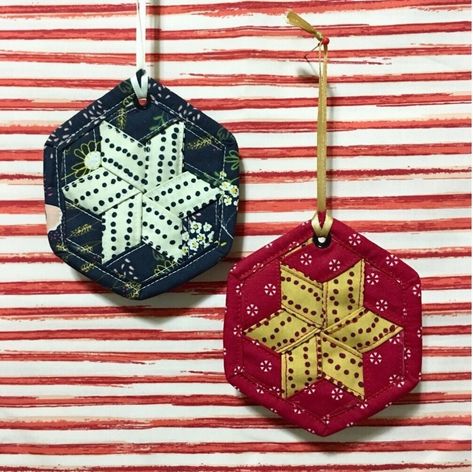 Mister Domestic, Quilted Ornaments, Quilt Projects, Ornament Tutorial, Paper Ornaments, Fabric Ornaments, Fabric Christmas Ornaments, Challah, Christmas Quilts