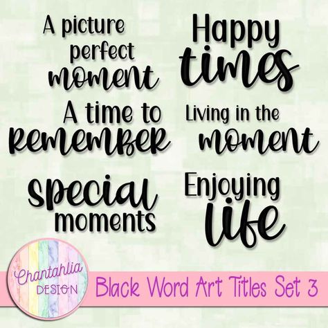 Free scrapbook title word art in a brushed metal style. Use the titles in your digital scrapbooking pages, digital planner, card making and other crafts. Free Design Elements, Scrapbook Quotes, Scrapbooking Pages, Scrapbook Titles, Art Archive, Brushed Metal, Complementary Colors, Happy Moments, Metal Style