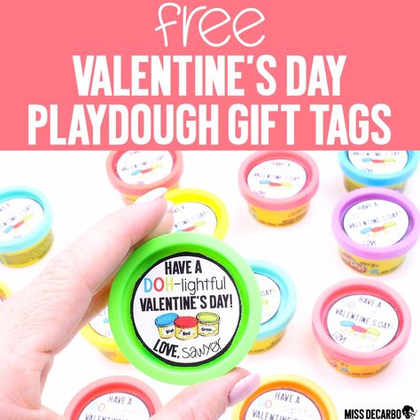 Download these FREE Valentine's Day playdough gift tags! They are perfect for student gifts and daycare friends. Just print, cut, and place on the top of mini playdough containers. Happy Valentine's Day! Playdough Containers, Valentine Student Gifts, Play Dough Valentine, Play Dough Gift, Toddler Valentine Gifts, Student Valentines, Daycare Gifts, Perfect Student, Friend Valentine Gifts