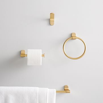 Room Vibes, Mid Century Bathroom, Brass Bathroom, Gold Bathroom, Bath Hardware, Retro Designs, Design Living Room, Bathroom Hardware, Key Details