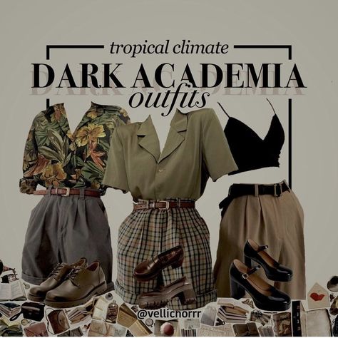 Summer Dark Academia Outfit, Academia Summer Outfit, Academia Summer, Academia Aesthetic Outfit, Dark Academia Outfits, Dark Academia Outfit, Dark Academia Style, Dark Academy, Academia Outfits