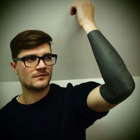 Arm Tattoos With Meaning, Black Arm Sleeve, Tattoo Elbow, Arm Tattoos Black, Black Sleeve Tattoo, Small Wave Tattoo, Aztec Tattoos, Gallery Tattoo, All Black Tattoos