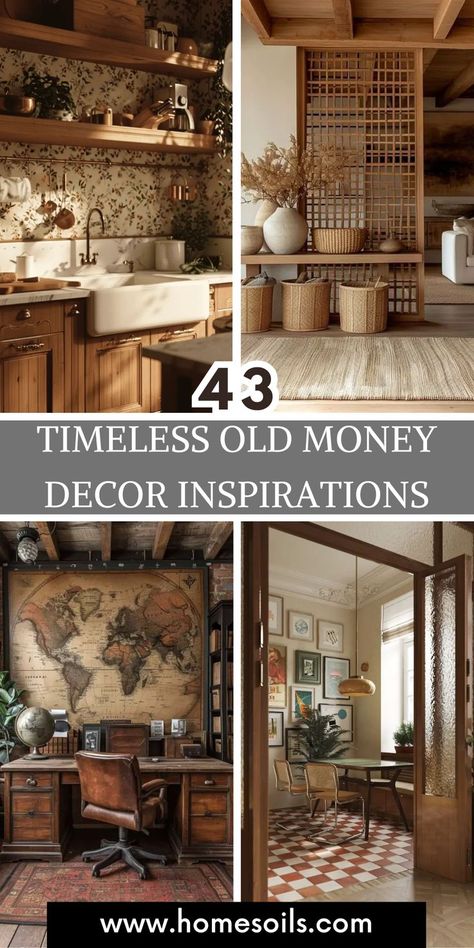 Embrace classic elegance with these 43 timeless old money decor inspirations! From luxurious materials to antique accents, create a space that exudes sophistication and heritage. Visit our site for more inspiration! Old World Aesthetic Interior, Old Money Style Interior Design, Old Money Aesthetic Home Decor, Old Money Home Interior, Antiquarian Aesthetic, Grandpa Chic Decor, Old Money Home Aesthetic, Old Money House Interior, Old Money Aesthetic House