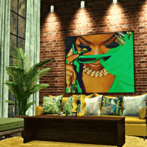 Sims Baddie, Sims 4 Mac, Sims 4 Beds, Urban Male, Sims 4 Male Clothes, Sims 4 Tattoos, Urban Painting, Urban Wall Art, Free Sims 4