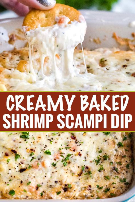 Cajun Shrimp Dip Recipe, Baked Shrimp Dip, Shrimp Scampi Dip, Scampi Shrimp, Cheesy Shrimp, Shrimp Dip Recipes, Dip Food, Food Shrimp, The Chunky Chef