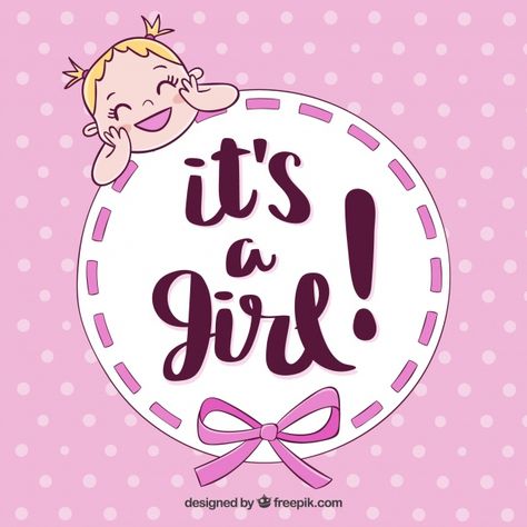 More than 3 millions free vectors, PSD, photos and free icons. Exclusive freebies and all graphic resources that you need for your projects Baby Girl Background Design, Baby Girl Background, Baby Background, Girl Shower Themes, Baby Photo Frames, Baby Print Art, Its A Girl Announcement