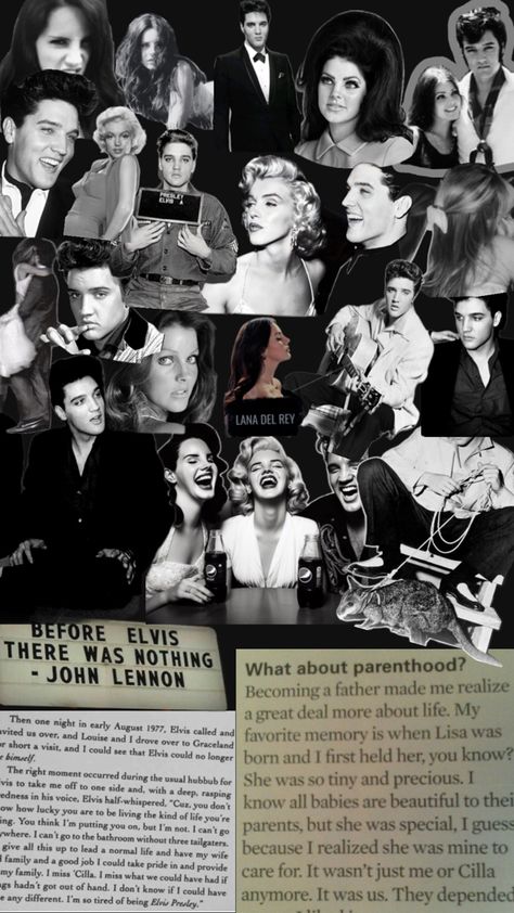 (lana del Rey, Marilyn Monroe, and Elvis Presley. Lana Del Rey Marilyn Monroe, Elvis Presley And Marilyn Monroe, Becoming A Father, Graceland, John Lennon, One Sided, Elvis Presley, Marilyn Monroe, First Night