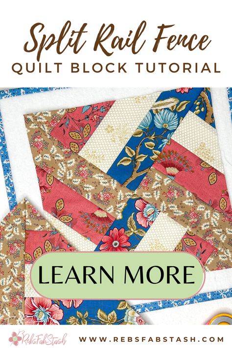 Quilt Block Tutorial, Free Quilt Block Pattern Twisted Rail Fence Quilt, Table Runner With Jelly Roll, Disappearing Rail Fence Quilt, Split Rail Fence Quilt Pattern Free, Split Rail Quilt Pattern, Spin Me Round Quilt Pattern, Rail Fence Quilt Patterns, Rail Fence Quilt Ideas, Split Rail Fence Quilt