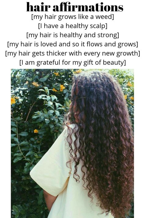 Hair Affirmations, Beauty Spells, Healthy Natural Hair Growth, Natural Hair Growth Tips, Energy Healing Spirituality, Spiritual Manifestation, Hair Growth Tips, Positive Self Affirmations, Natural Hair Growth