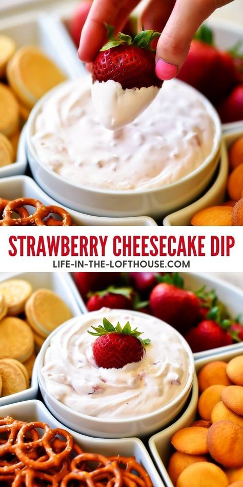 Strawberry Cheesecake Dip, Sweet Dip, Asian Food Recipes, Dessert Dip Recipes, Fruit Dips Recipes, Cheesecake Dip, Cheesecake Pudding, Sweet Dips, Breakfast Bread