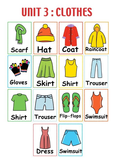 Dress Pants With Sneakers, Clothes Worksheet, Clothes Words, English Clothes, Teach English To Kids, English Worksheets For Kindergarten, Dress Swimsuit, English Activities For Kids, Learning English For Kids