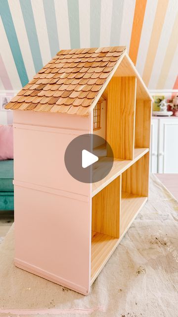 Ashley Wilson 🏡 DIY + Decor Blogger on Instagram: "Dollhouse Day 1- Starting on the exterior! 🏠  Have any ideas for making this the cutest IKEA dollhouse ever? Let me know! 💗👇🏻  I’m doing a room a day- tomorrow is the nursery! 🍼" Doll House Makeover Diy, Dollhouse Exterior Ideas, Dollhouse Redo, Ashley Wilson, Ikea Dollhouse, Diy Barbie House, Ikea Wood, Diy Doll House, Dollhouse Diy