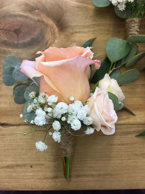 Dusty Rose And Sage Green Boutonniere, Pink And Green Boutonniere, Light Pink Corsage And Boutonniere, Honeydukes Party, Green Boutonniere, Wedding Buttonholes, Brooch Boutonniere, White Corsage, Pink Boutonniere