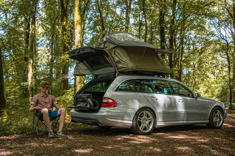 Get out and explore more with a Latitude Roof Tent! Forget poles, pegs & blow up beds and elevate your camping experience with our roof tents which come with a built in mattress and open in seconds. Perfect for adventures. Amg Wagon, Blow Up Beds, Mercedes Gl, Sedan Cars, Bmw 6 Series, Roof Tent, Euro Cars, Mercedes Car, Top Tents