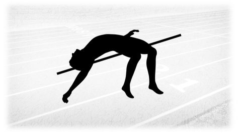 Sports Clipart, Track Field, High Jump, Black Silhouette, Athletic Men, Track And Field, Jumper, Track, Digital Download