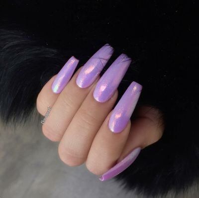 Nails 2018, Purple Nail, Her Nails, Hot Nails, Holographic Nails, Types Of Nails, Chrome Nails, Purple Nails, Gorgeous Nails