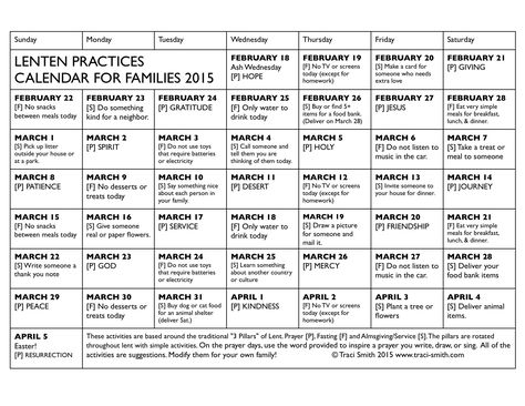 lenten family calendar Fasting Calendar, Lent Crafts, Lent Calendar, Orthodox Fasting, Service Activities, Lent Ideas, Lenten Activities, Prayer Fasting, Lent Prayers