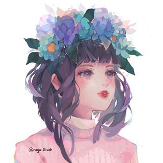 Nayu | ナユ (@nayu_illust) • Instagram photos and videos Flower Crown Drawing, Crown Drawing, Flower Princess, Art Character Design, Princess Art, Art Appreciation, Kpop Fanart, Drawing People, Pretty Art