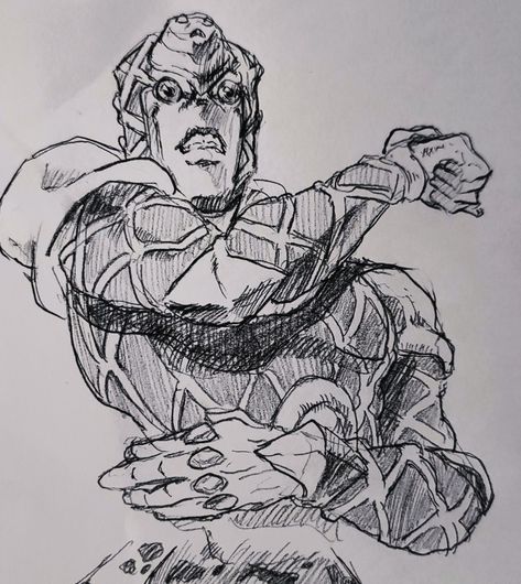 Jojo Pose Sketch, Jojo's Bizarre Adventure Sketch, Jojo Sketch, King Crimson Jojo, Diavolo Jojo, Jjba Art, Kars Jojo, Jojo Fanart, Jojo's Bizarre Adventure Stands