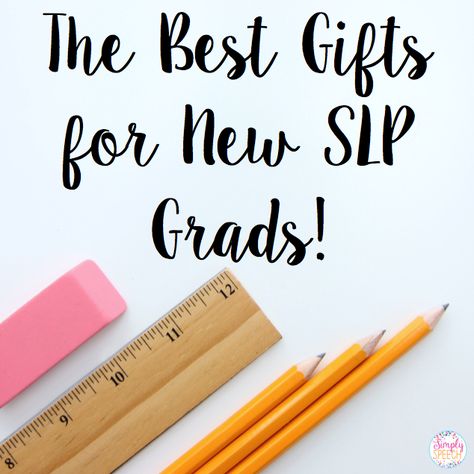 Simply Speech: The BEST Gifts for New SLP Grads! Slp Gifts, Caps And Gowns, Speech Language Pathologist Gifts, Speech Therapist Gift, School Speech Therapy, School Must Haves, Slp Ideas, Slp Resources, Speech Path