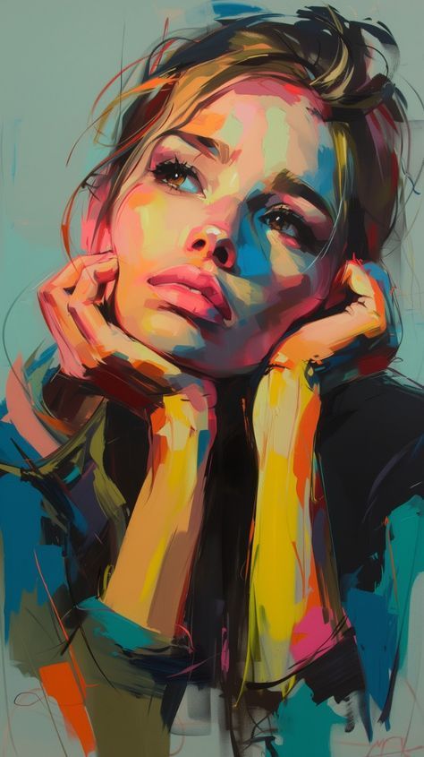 #BEAUTY, #RELATIONSHIPS #Fashion #Animals #Outfits #Winter Outfits #Animals Portrait Art Contemporary, Acrilic Paintings Portraits, Portrait Painting Styles, Self Portrait Paintings, Gouache Painting Portrait, Colorful Portrait Painting, Magical Drawings, Acrylic Painting Portrait, Portrait Acrylic Painting