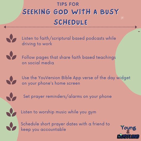 Seeking God Scriptures, Busy Schedule Quotes, Bible Study Schedule, Prayer Schedule, Christian Tips, Christian Affirmations, Bible Journal Notes, Youversion Bible, Get Closer To God