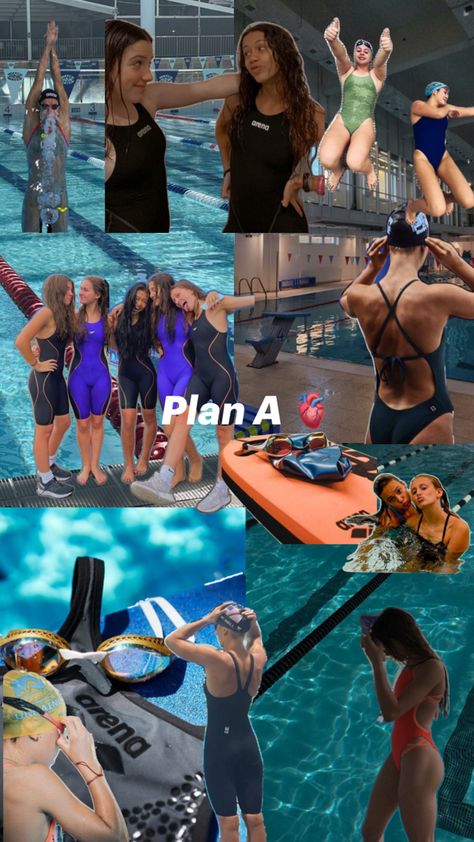 Tennis, Swimming, Pool, Collage