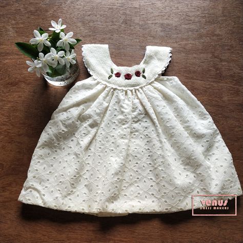 Venus Dress Makers Baby Girls Cotton Hakoba Dress for cute lil girl babies Hakoba Dress For Kids, Hakoba Frocks For Kids, Onam Dress For Baby Girl, Hakoba Frock, Hakoba Dress, Onam Dress, Newborn Dress, Baby Dress Embroidery, Cotton Frocks For Kids